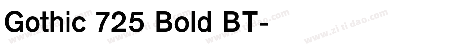 Gothic 725 Bold BT字体转换